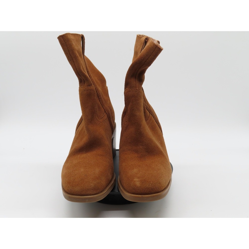 Steve Madden Boots Womens Size 7.5 Brown Suede Romney Ankle Block Heel Booties - Picture 2 of 8